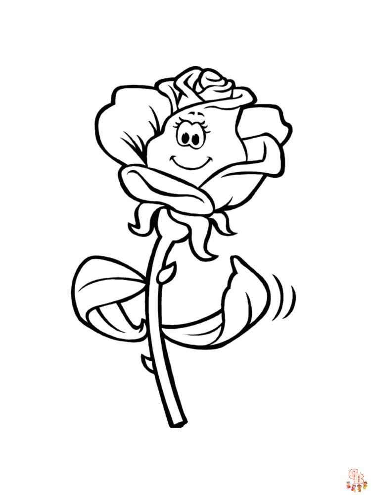 rose coloring pages 24