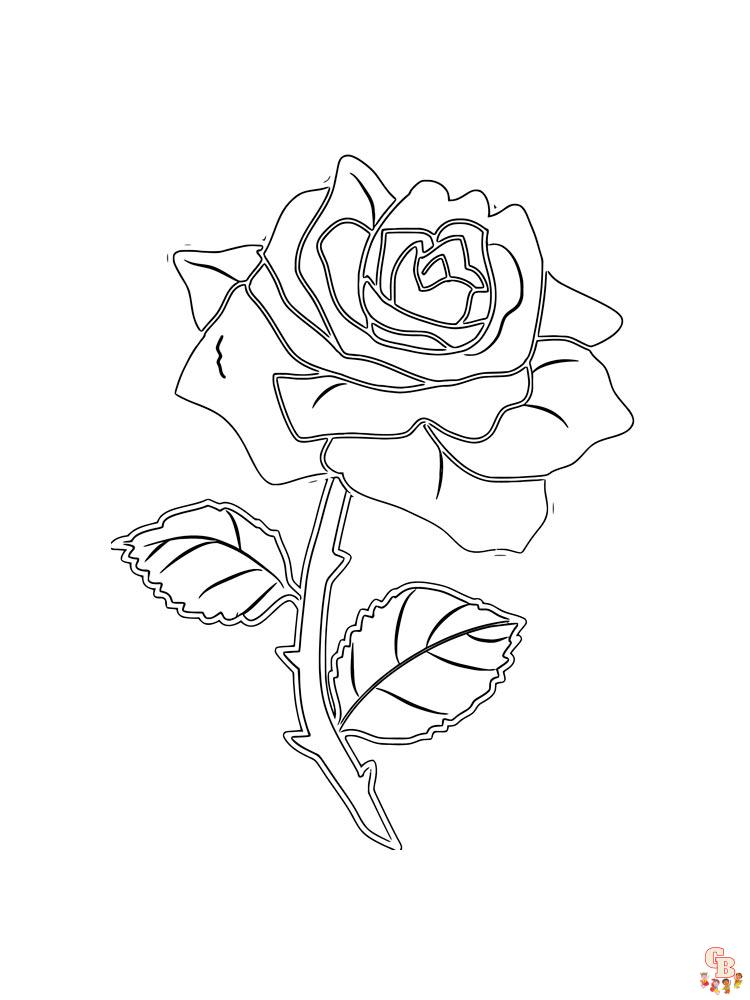 rose coloring pages 33