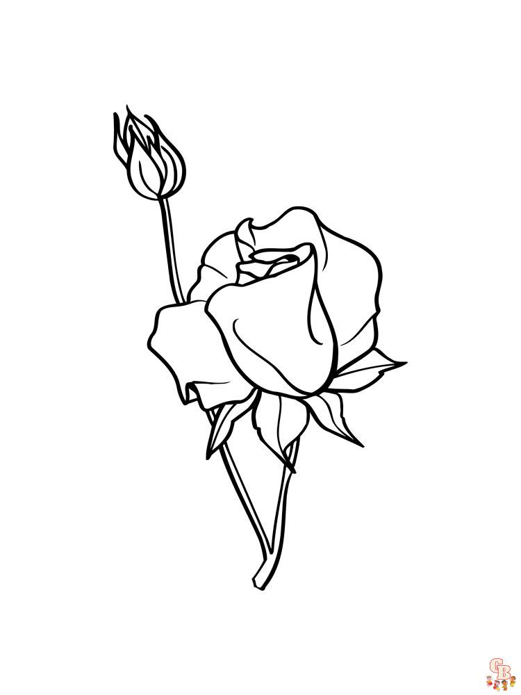 rose coloring pages 37