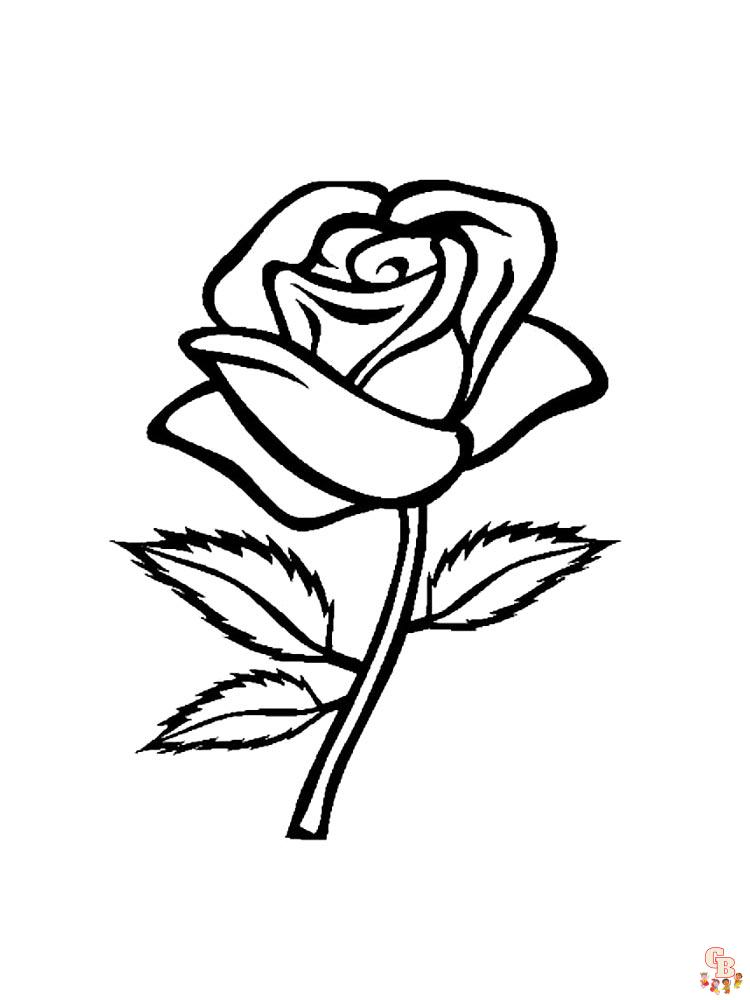 rose coloring pages 40