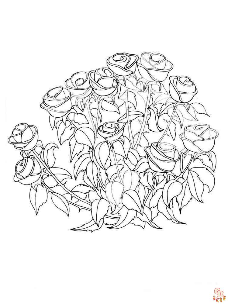 rose coloring pages 7