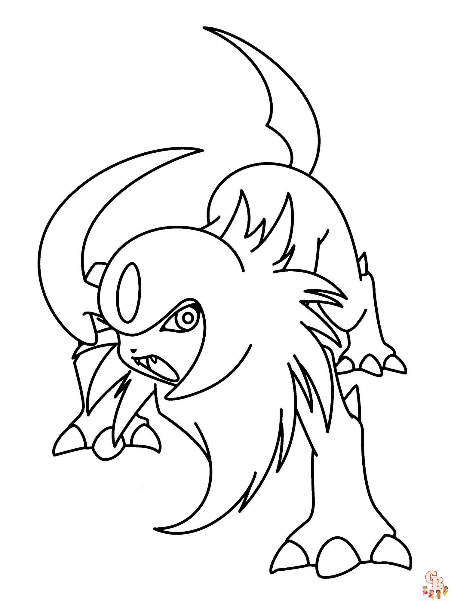 Absol Coloring Page 2
