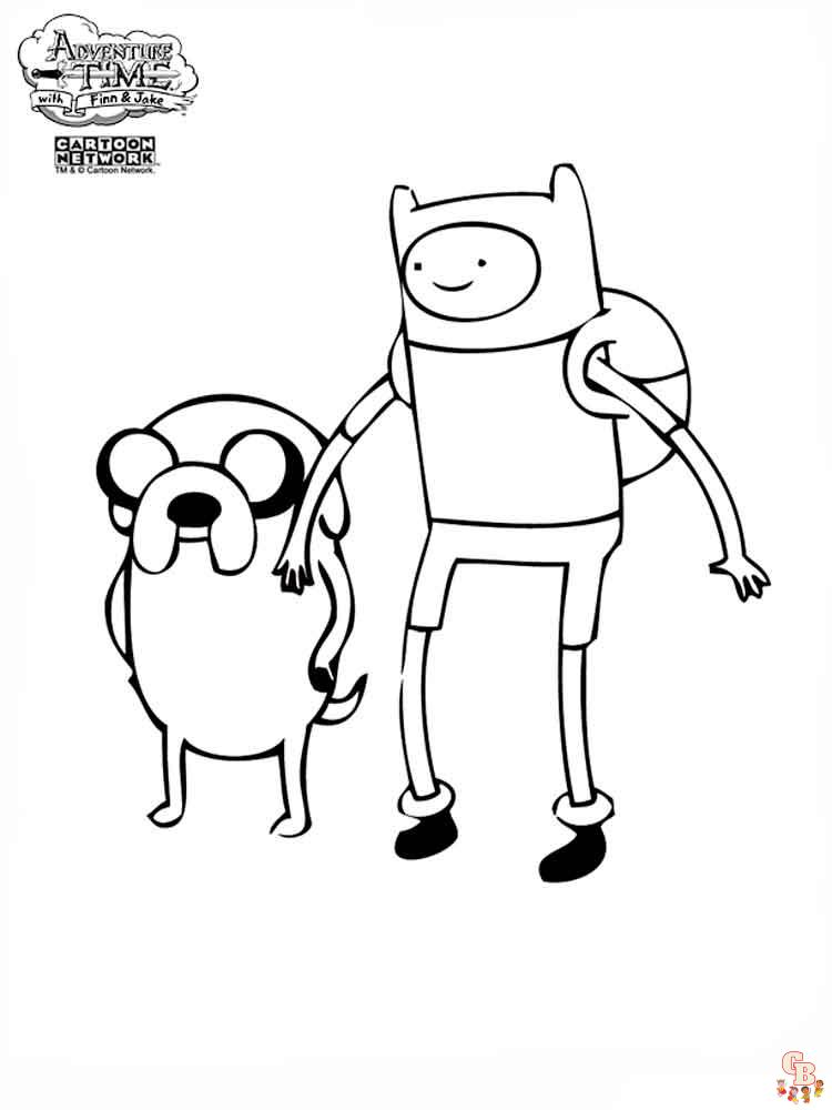Раскраска фин и джейк: (Adventure Time free colouring pages)
