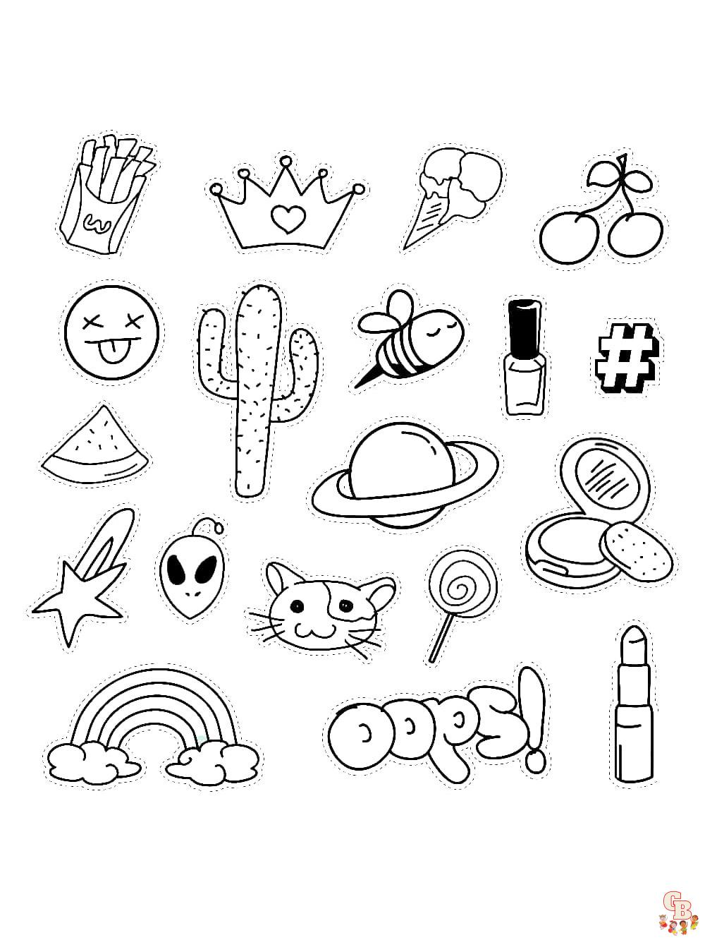 Aesthetic Coloring Pages 15