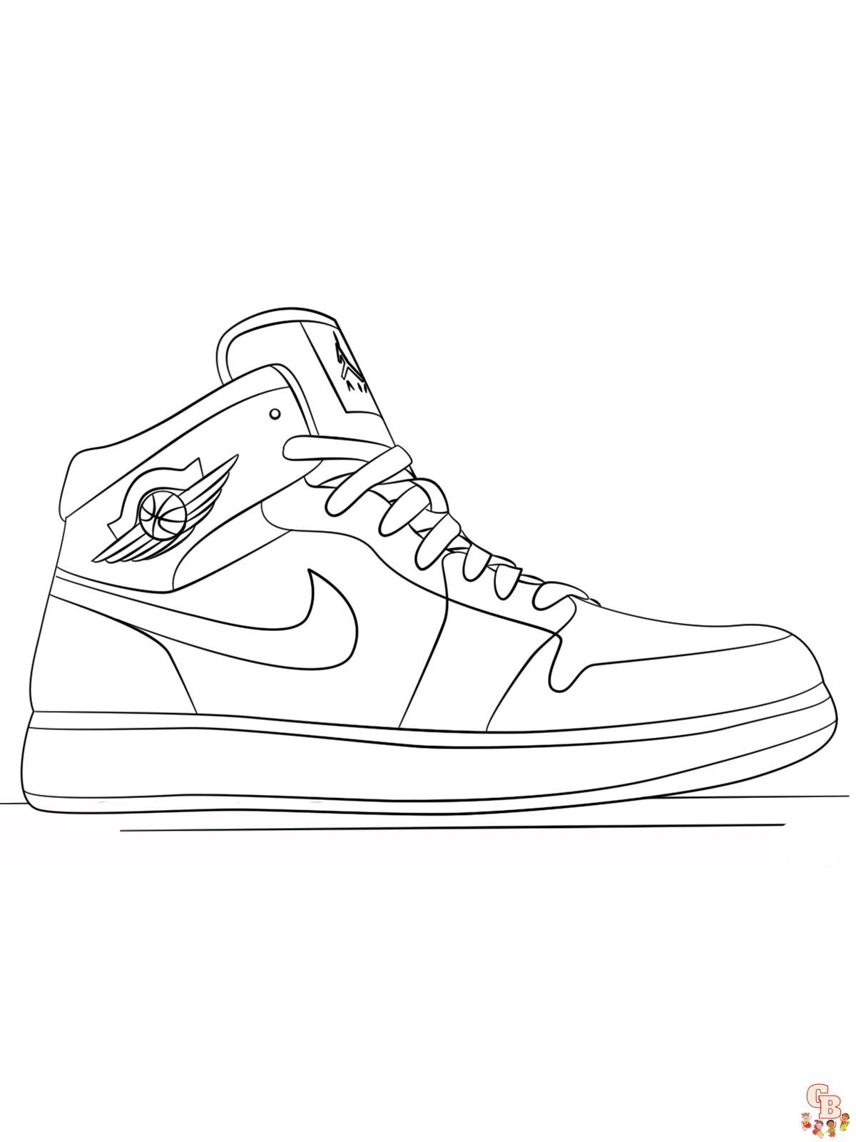 Desenhos para Colorir Air Jordan 1