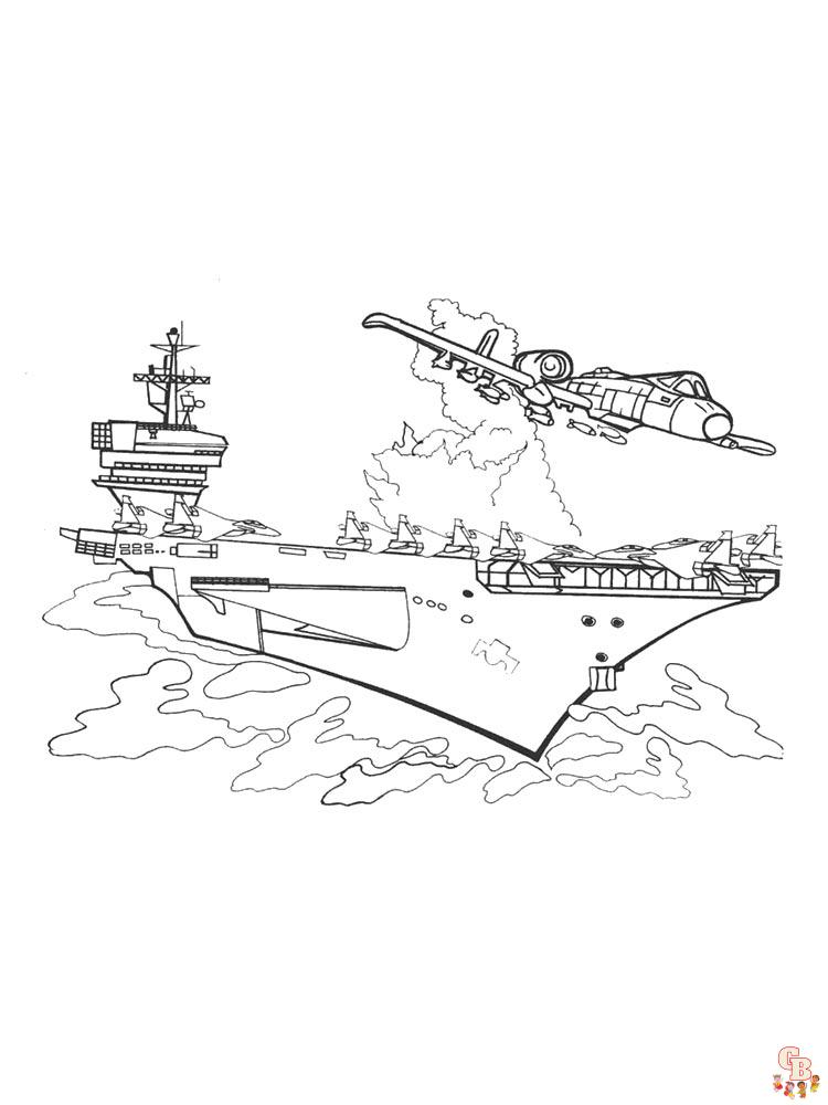 Aircraft Carrier Coloring Pages 10