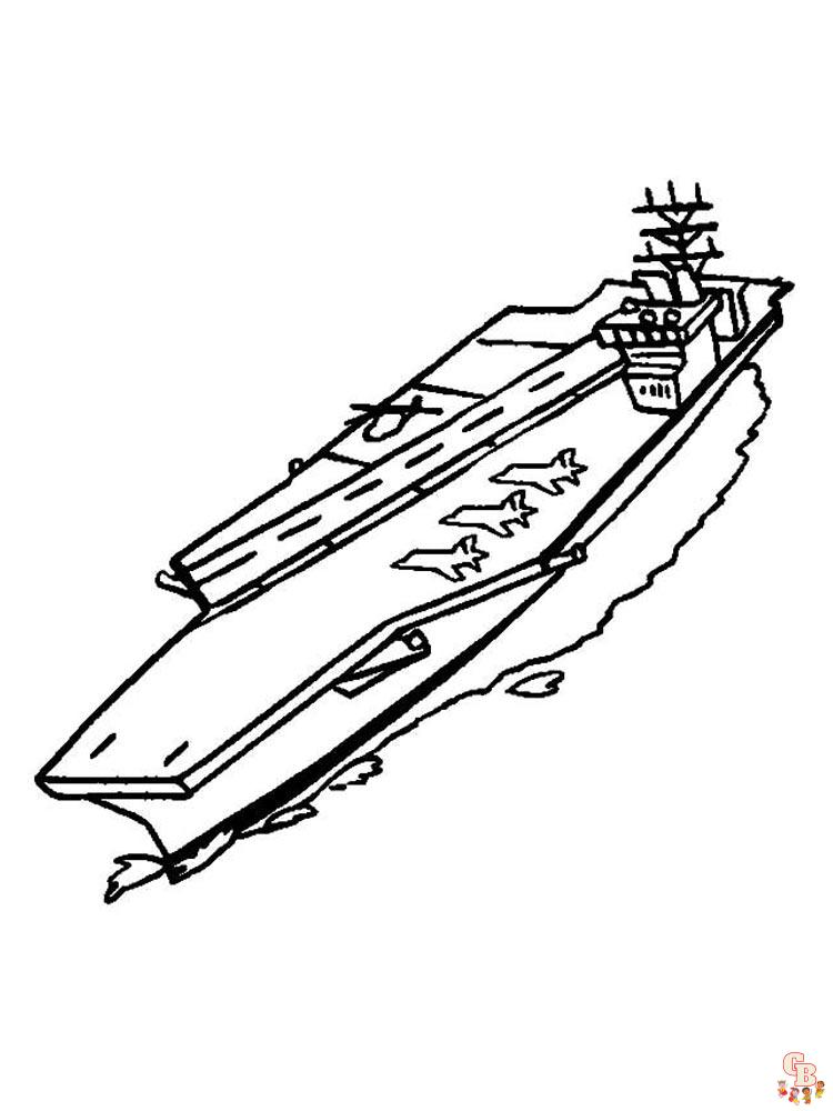 Aircraft Carrier Coloring Pages 12