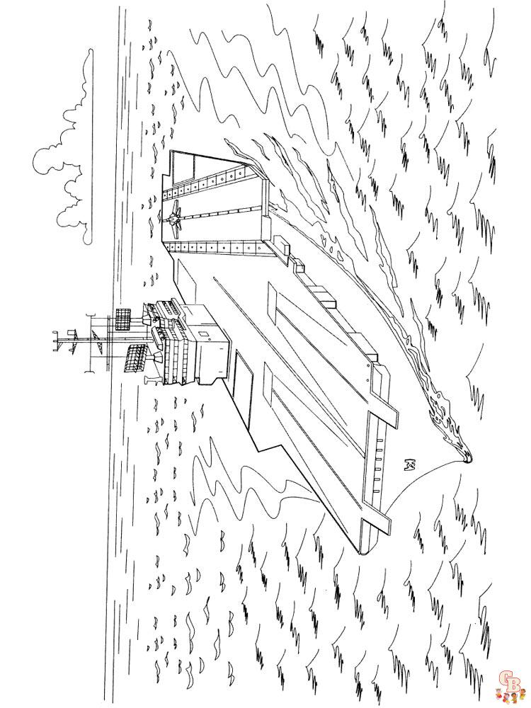 Aircraft Carrier Coloring Pages 3