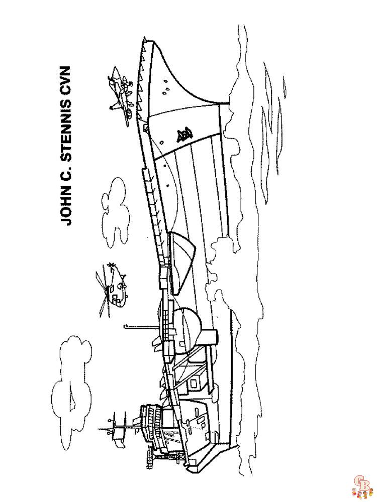 Aircraft Carrier Coloring Pages 5