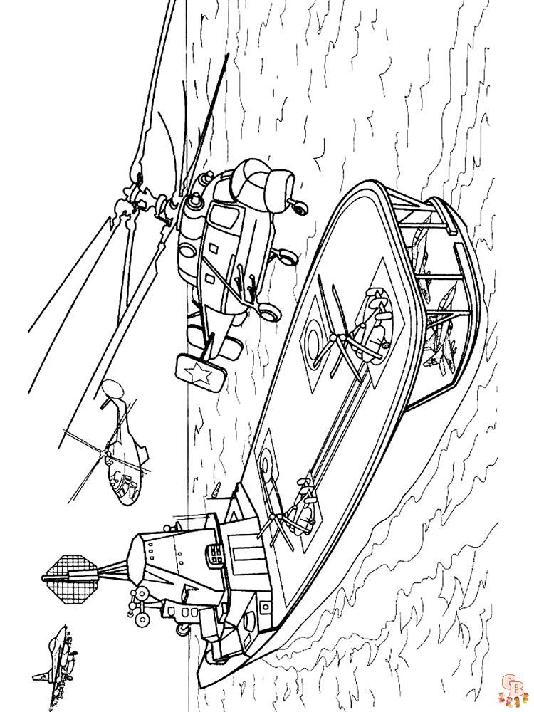 Aircraft Carrier Coloring Pages 6