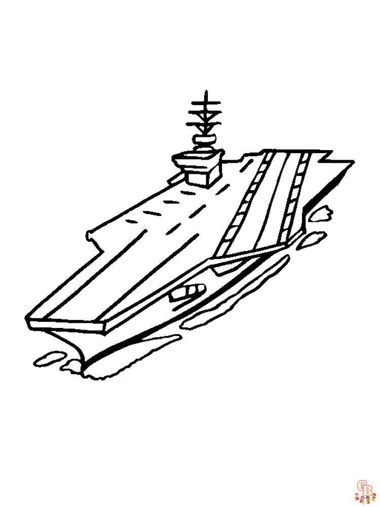 Aircraft Carrier Coloring Pages 8