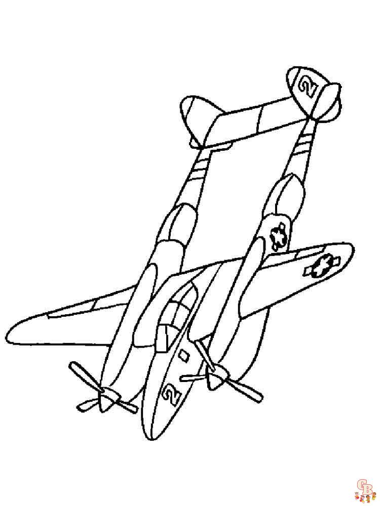 Airplanes Coloring Pages 10
