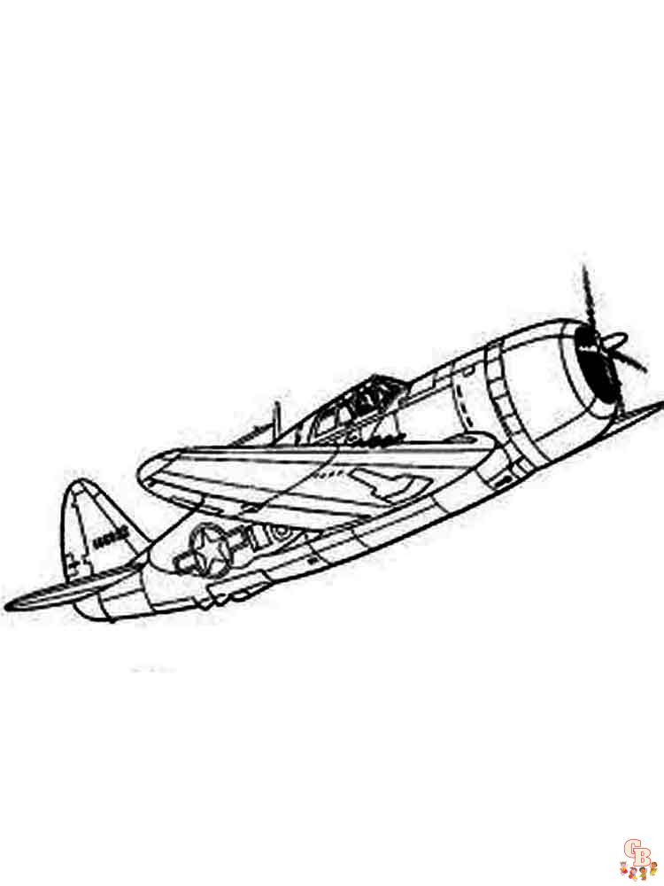 Airplanes Coloring Pages 16