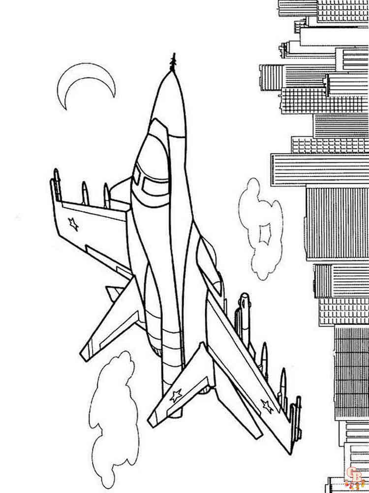 Airplanes Coloring Pages 18
