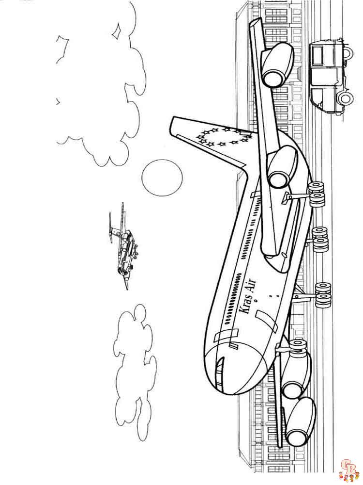 Airplanes Coloring Pages 3