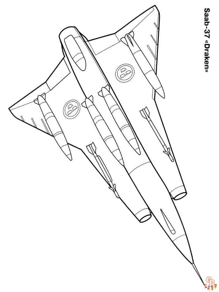 Airplanes Coloring Pages 4