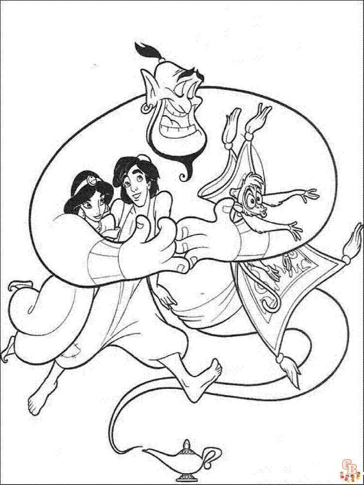 Aladdin Coloring Pages 13