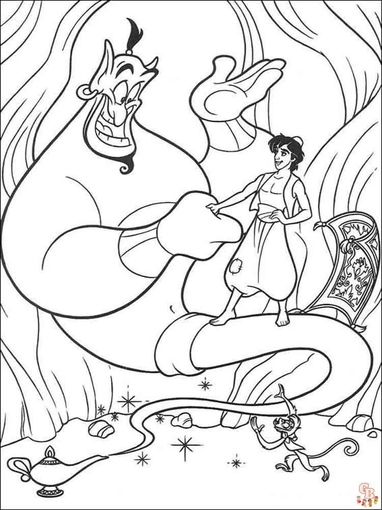 Aladdin Coloring Pages 7