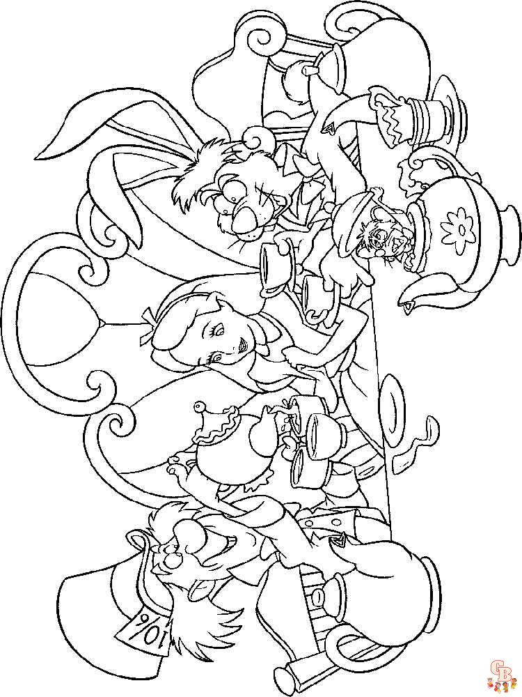 Alice In Wonderland Coloring Pages 10