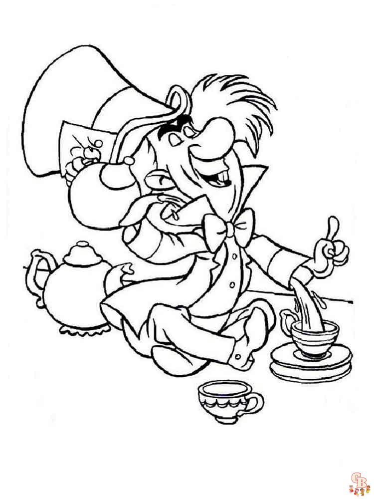 Alice In Wonderland Coloring Pages 3