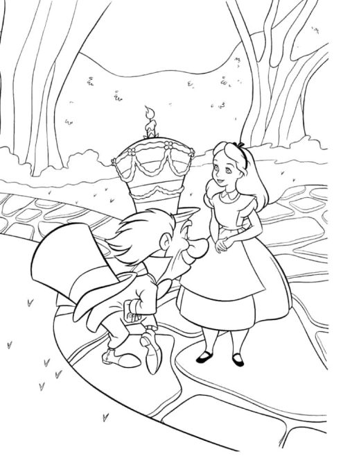 Alice In Wonderland Coloring Pages - Free Printable Sheets