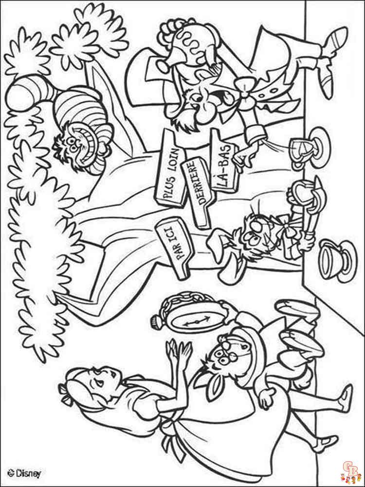 Alice In Wonderland Coloring Pages 8