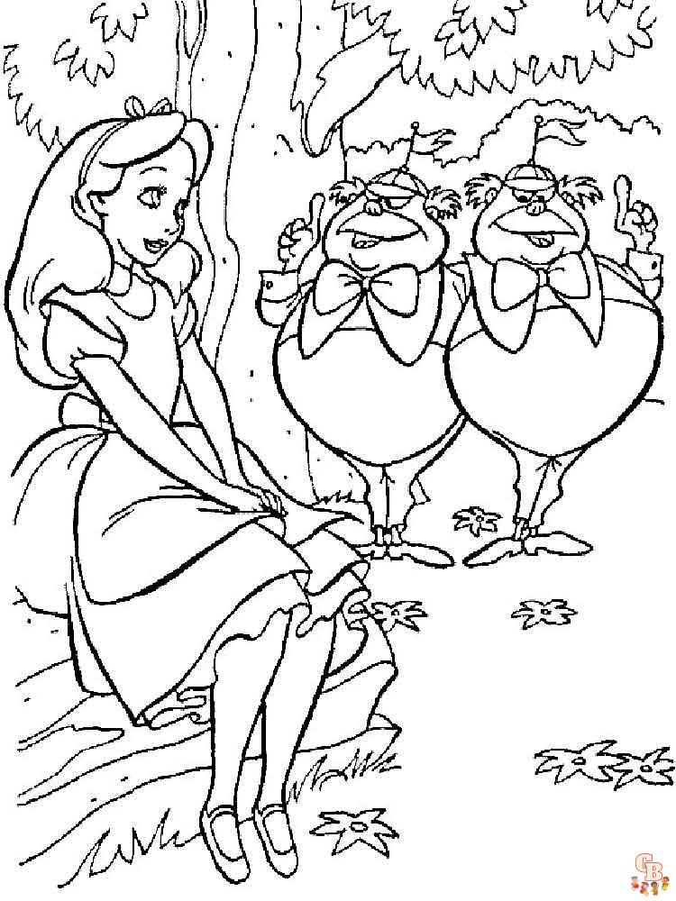 Alice In Wonderland Coloring Pages 9