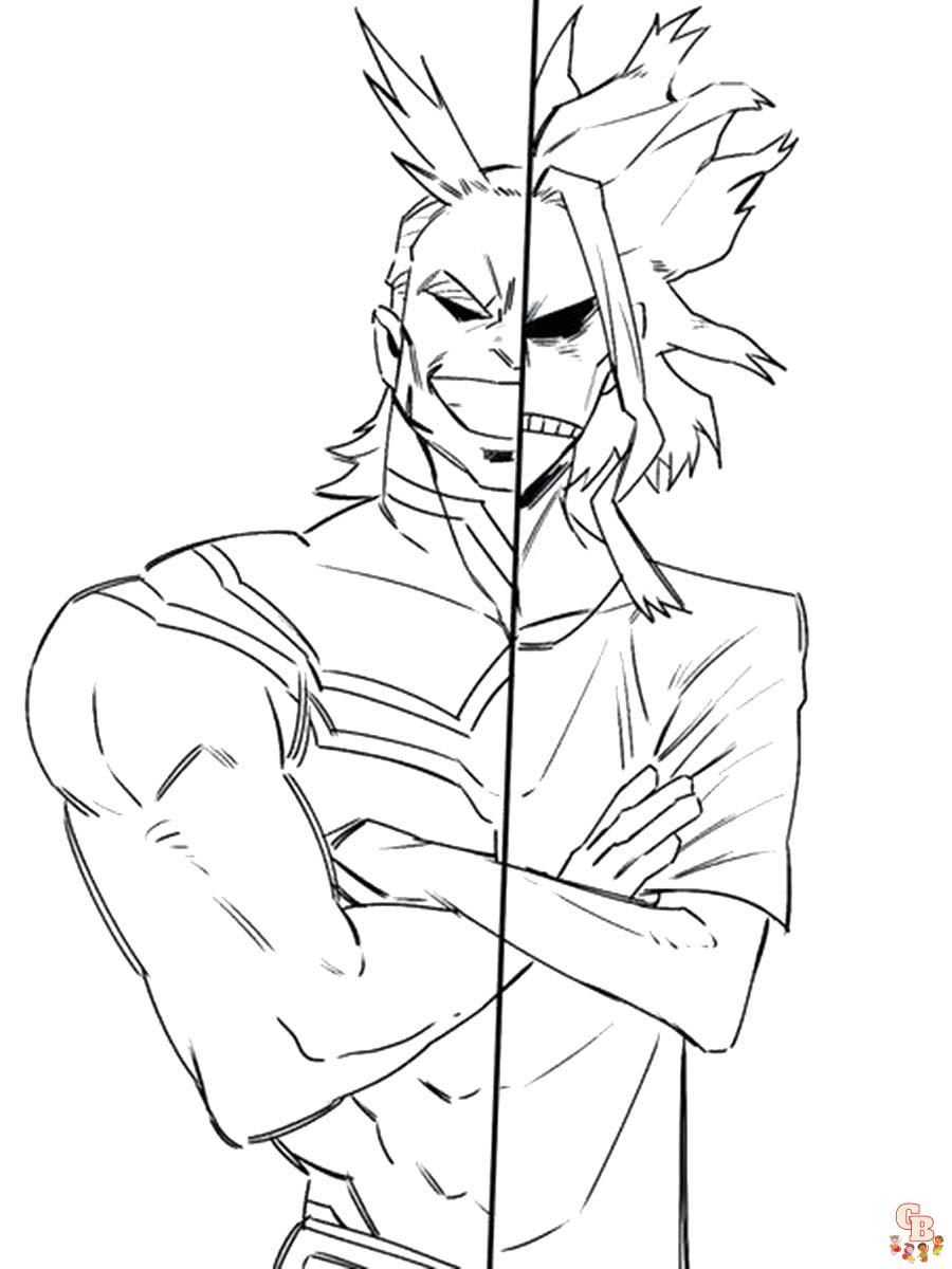 All Might Coloring Pages 1
