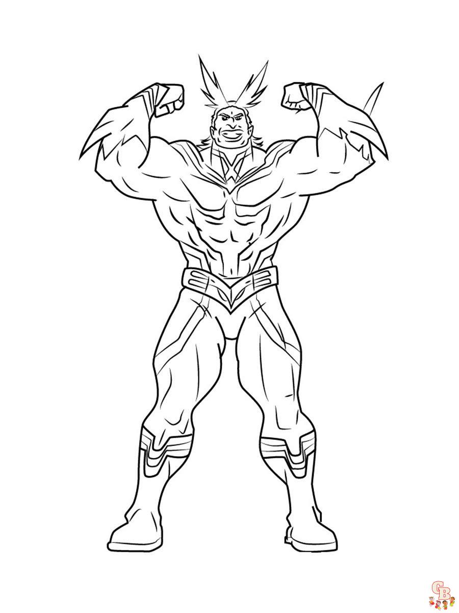 All Might Coloring Pages 5