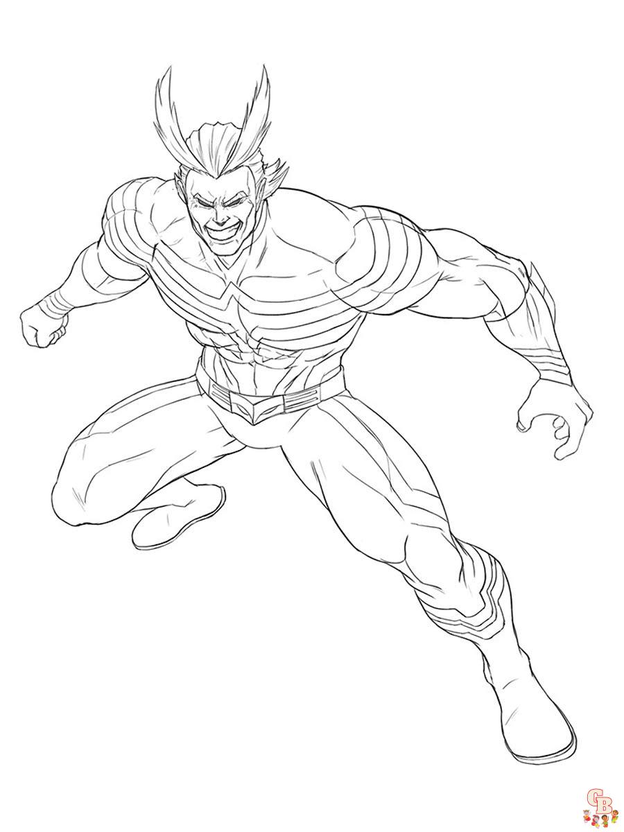 All Might Coloring Pages 6