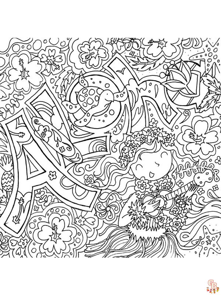 Aloha Coloring Pages 1