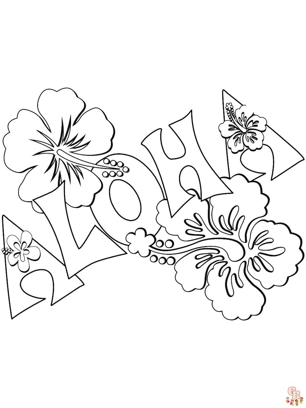 Aloha Coloring Pages 12