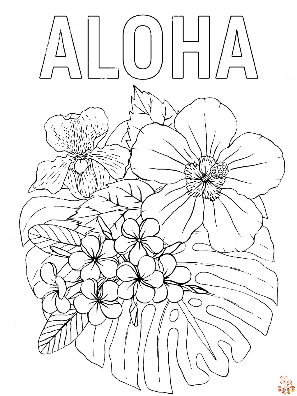 Aloha Coloring Pages 16