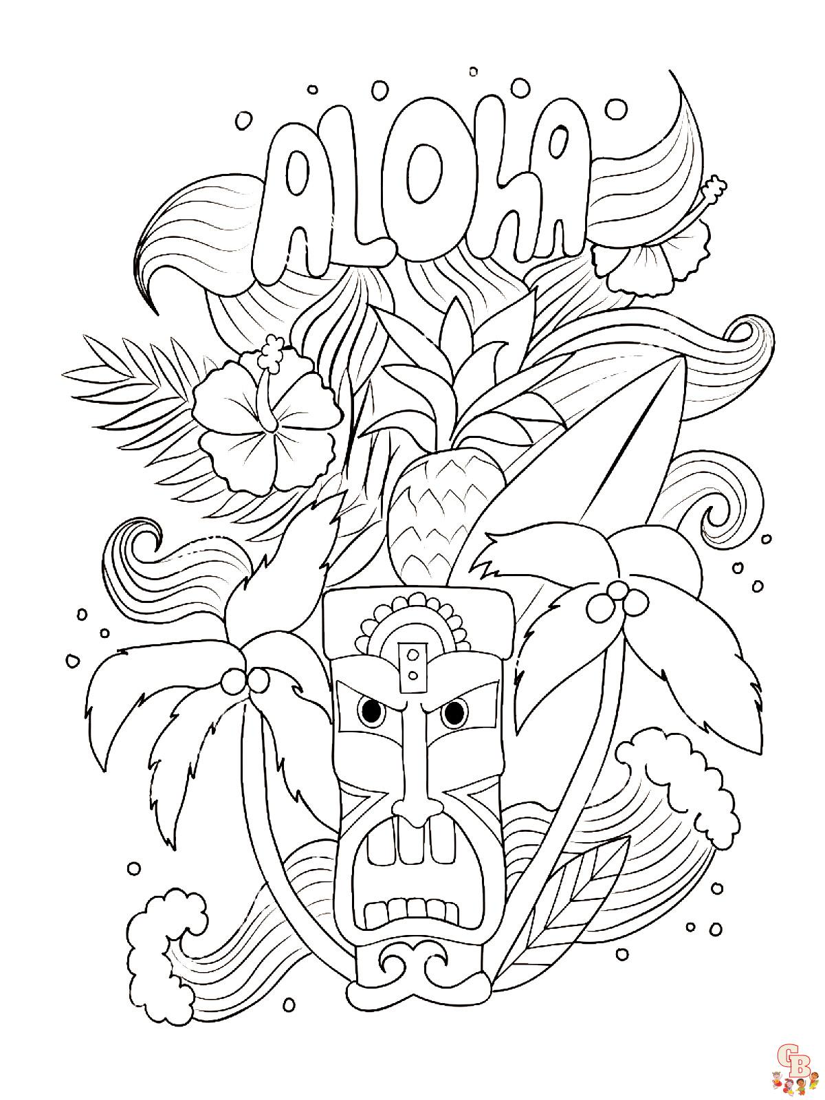 Aloha Coloring Pages 17