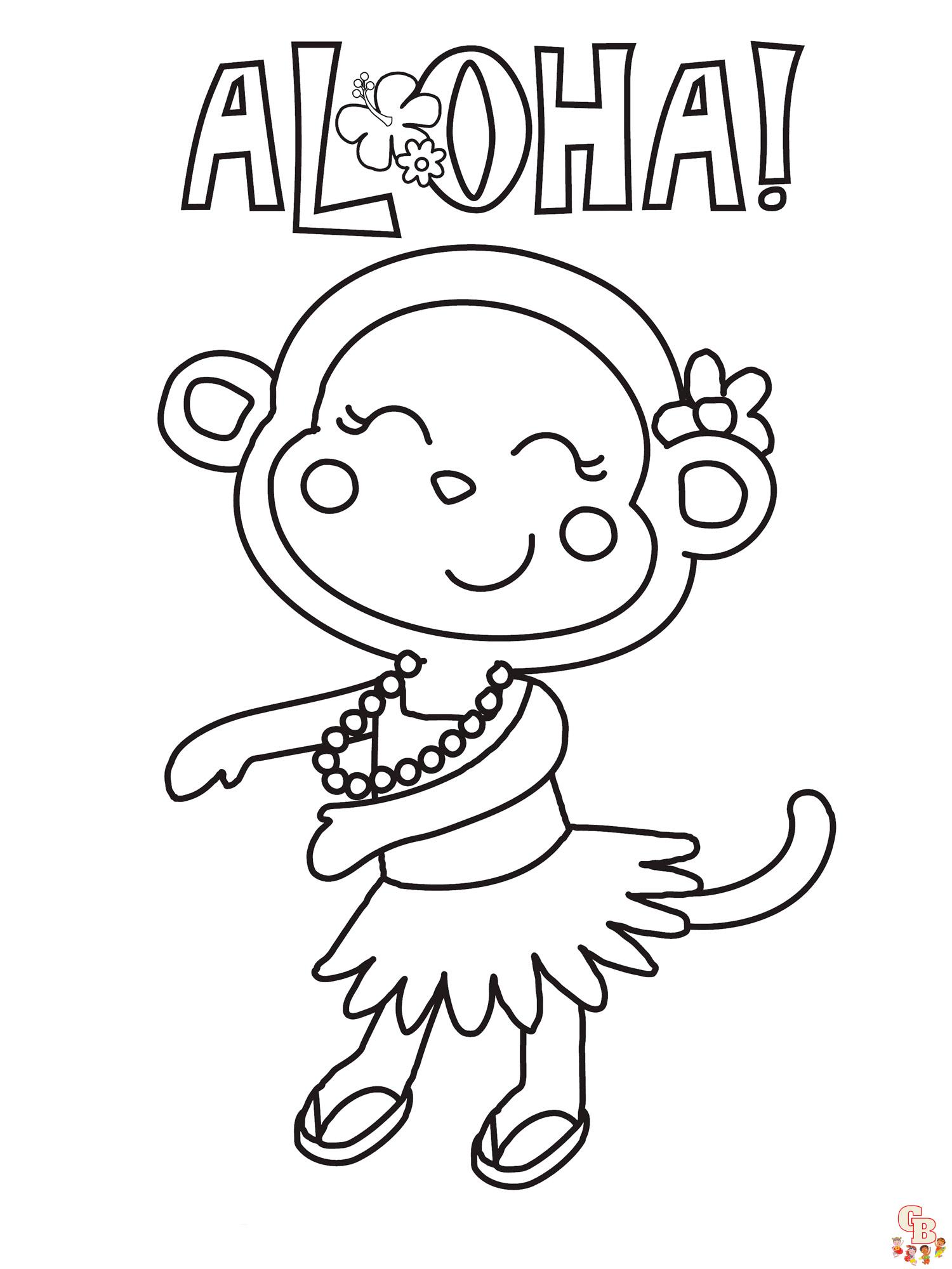 Aloha Coloring Pages 2
