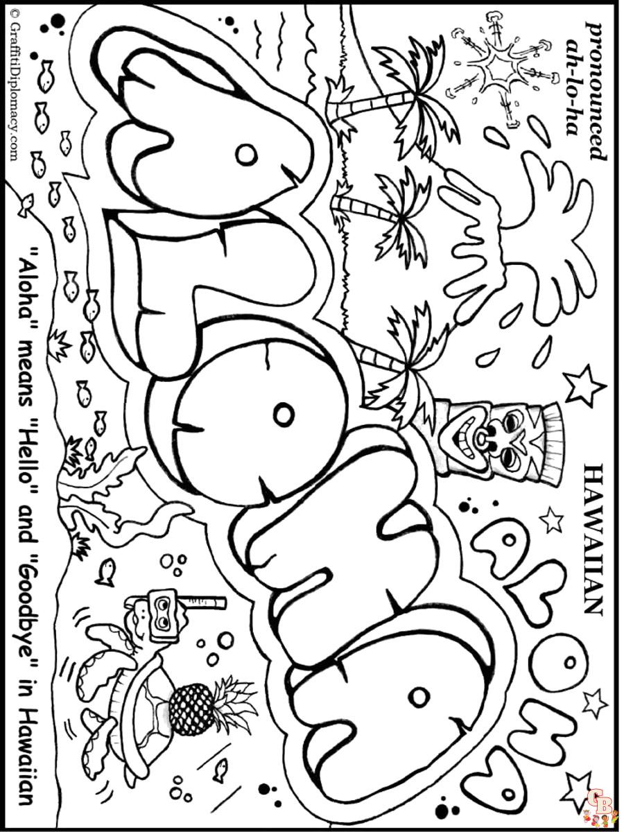 Aloha Coloring Pages 3