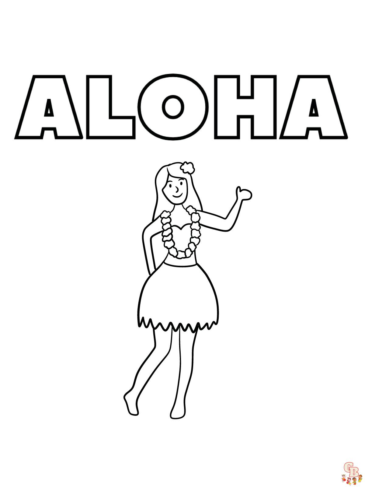 Aloha Coloring Pages 4