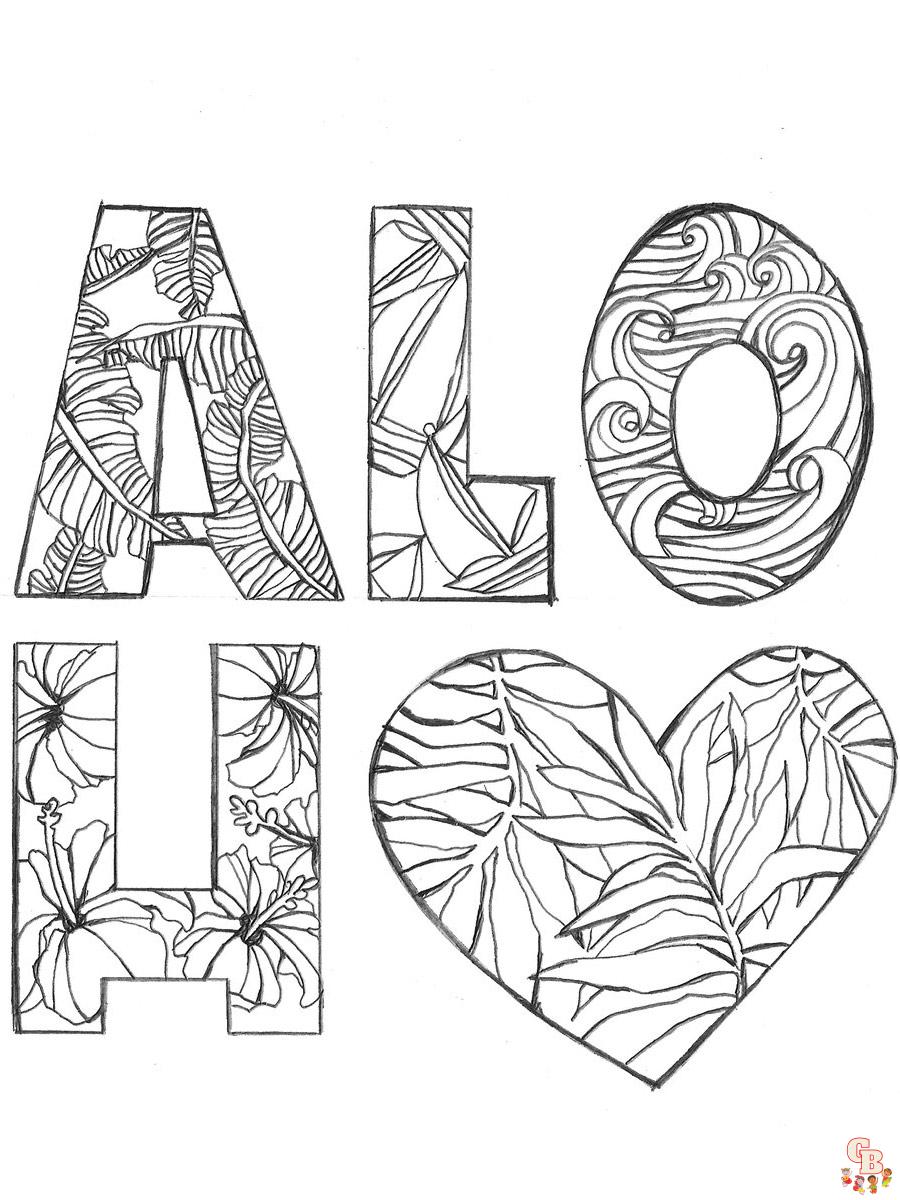 Aloha Coloring Pages 5