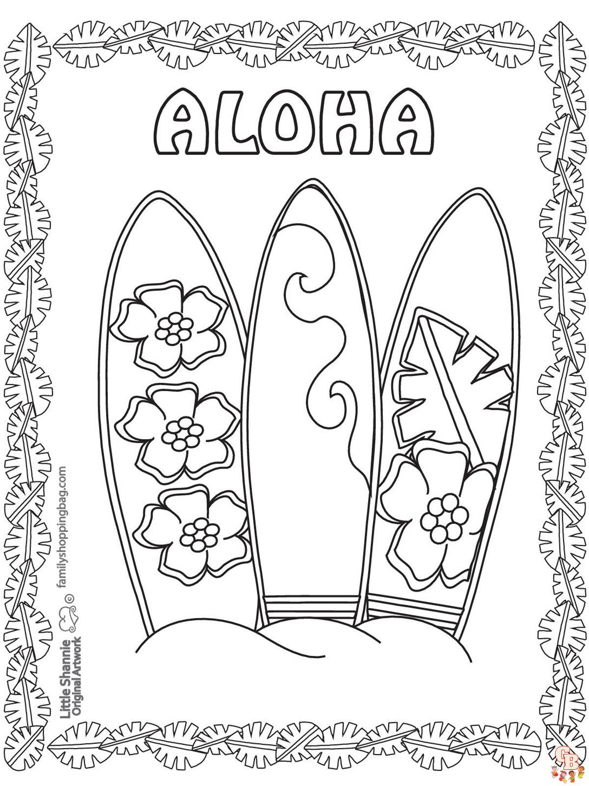 Aloha Coloring Pages 7