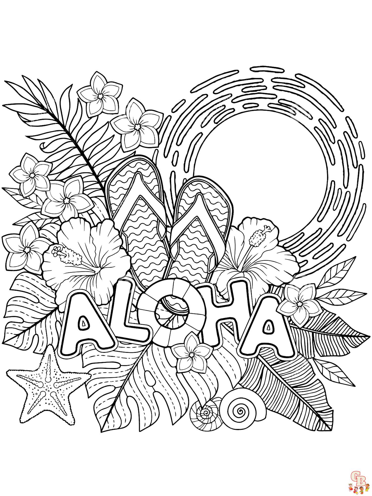 Aloha Coloring Pages 9
