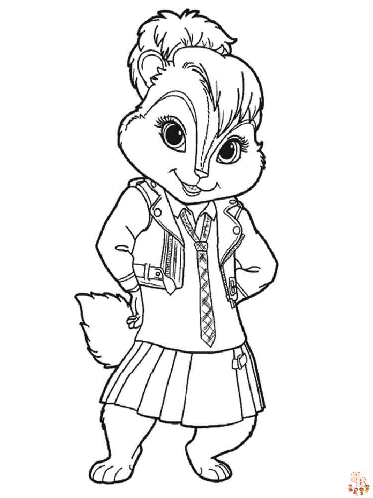 Alvin And The Chipmunks Coloring Pages 12