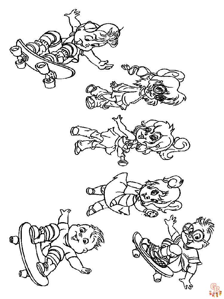 Alvin And The Chipmunks Coloring Pages 14
