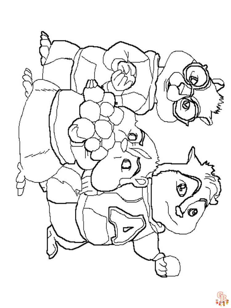 Alvin And The Chipmunks Coloring Pages 15