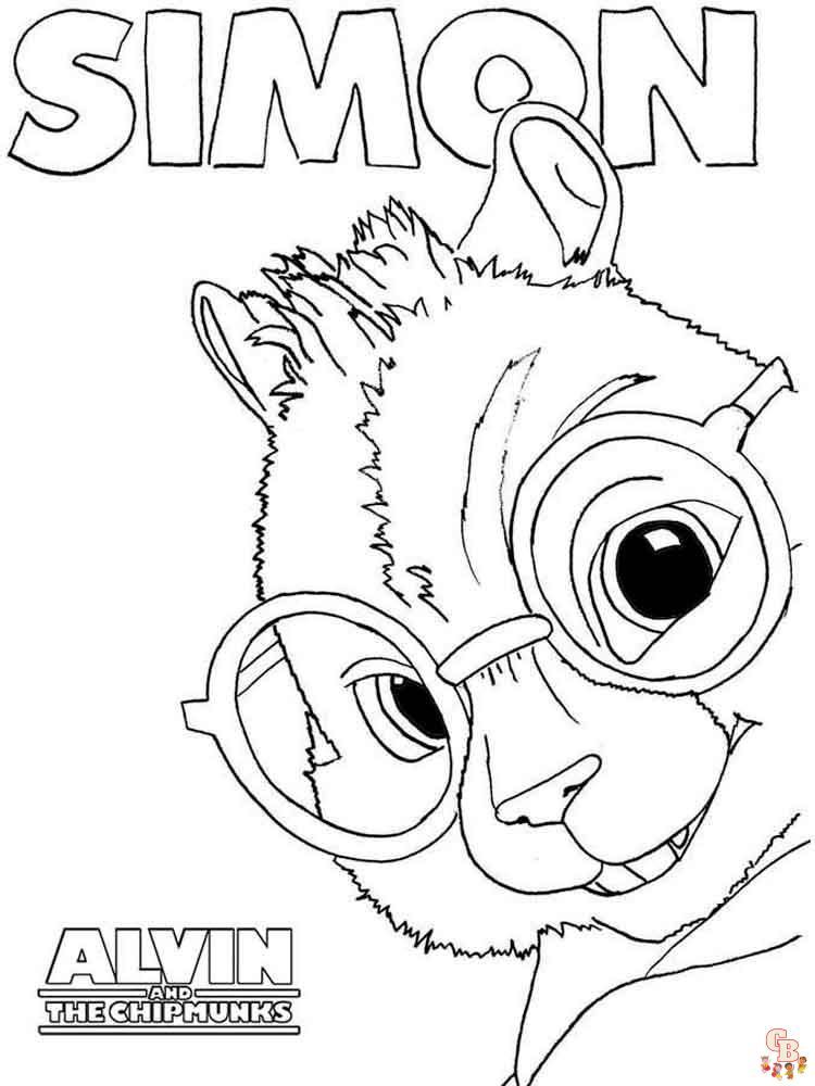 Alvin And The Chipmunks Coloring Pages 16