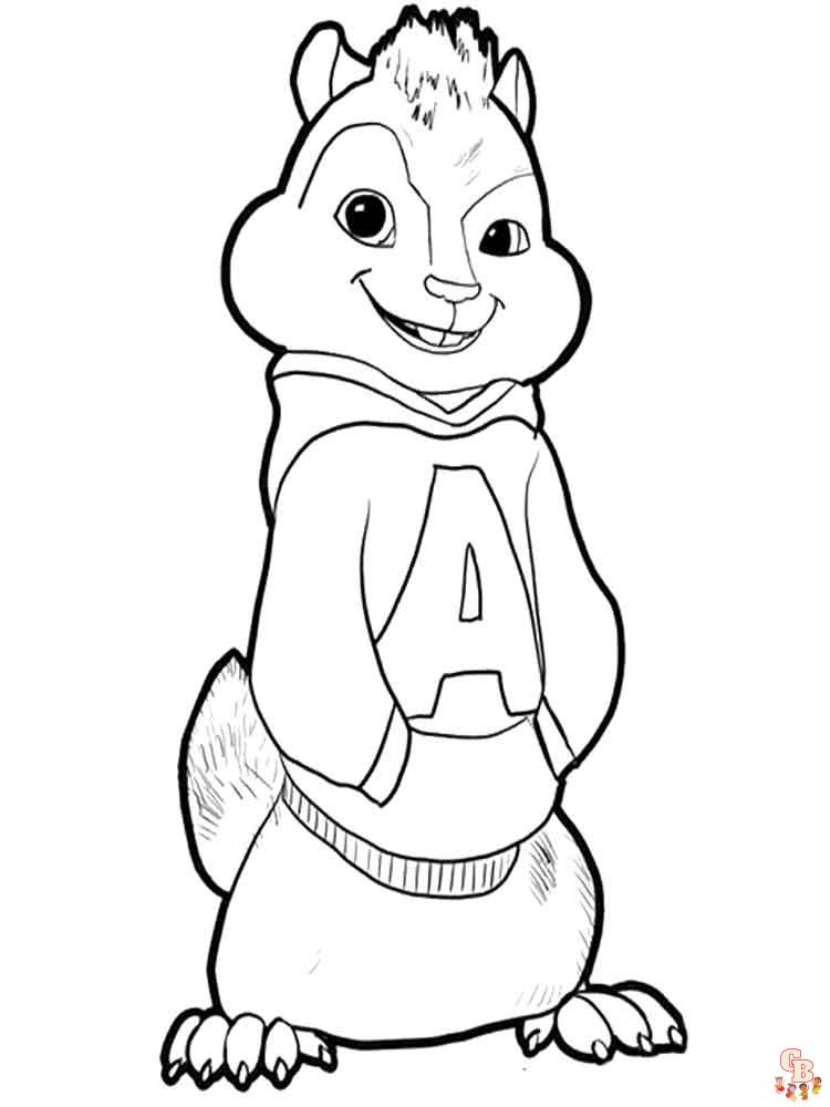 Alvin And The Chipmunks Coloring Pages 17