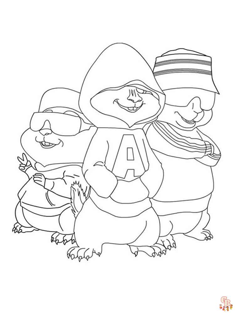 Alvin And The Chipmunks Coloring Pages 19