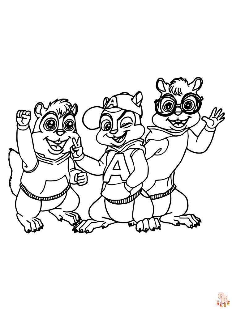alvin and the chipmunks coloring pages
