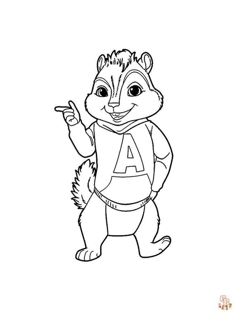 Alvin And The Chipmunks Coloring Pages 24