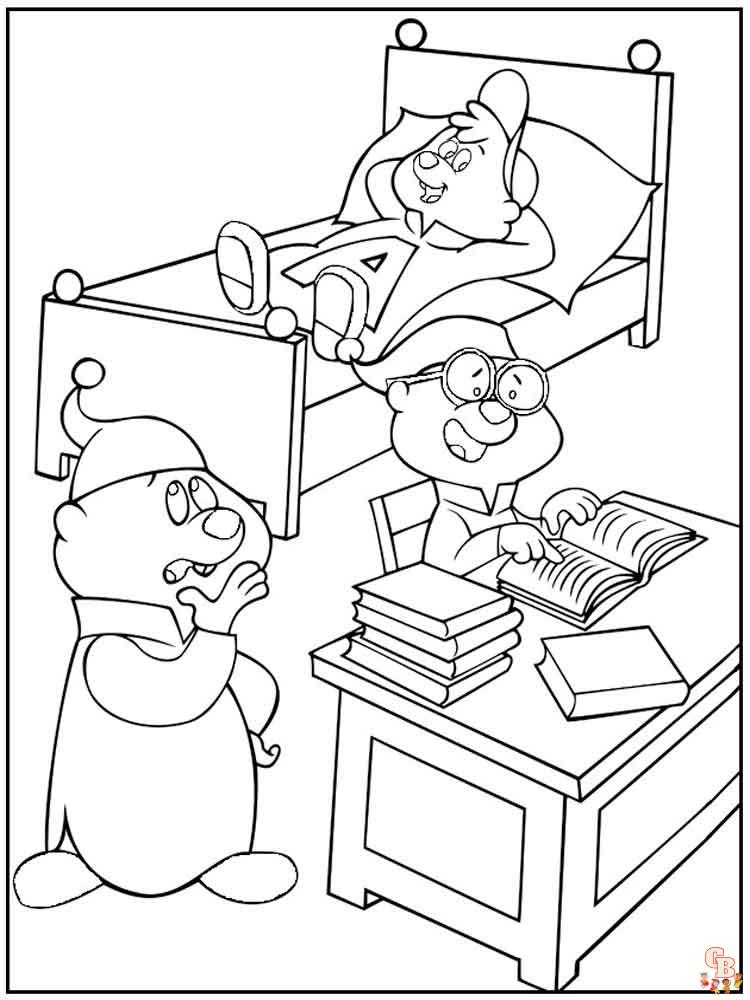 Alvin And The Chipmunks Coloring Pages 7