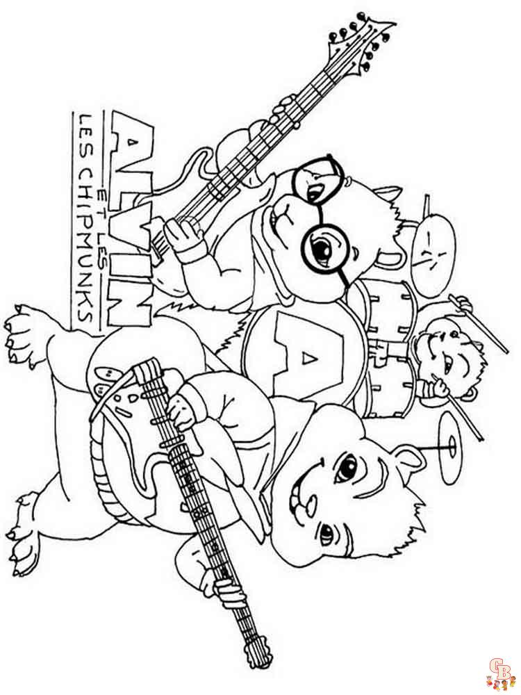 Alvin And The Chipmunks Coloring Pages 8